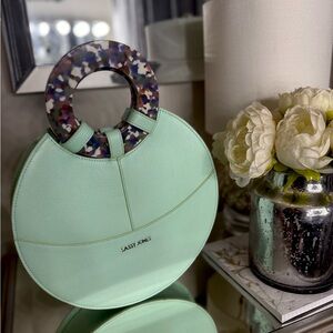 Sassy Jones Green Tote with Unique Handle
